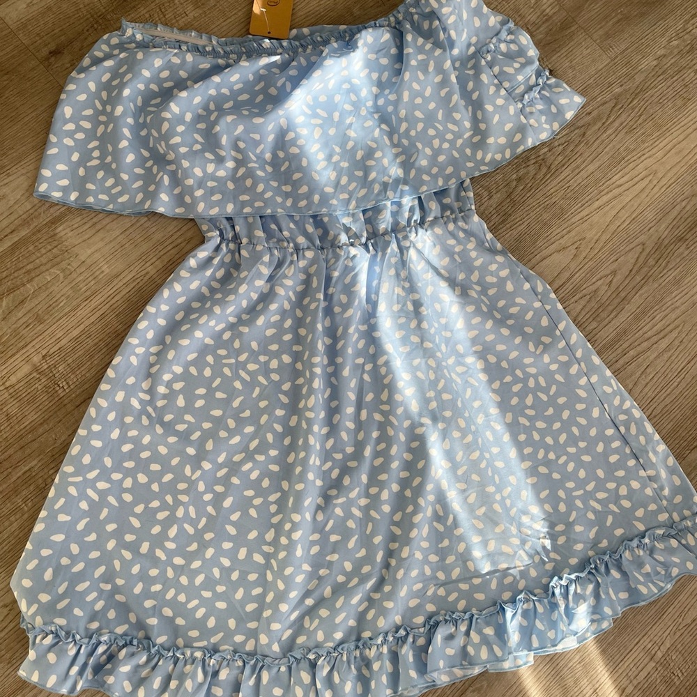 Blue Ruffle Women’s Dress